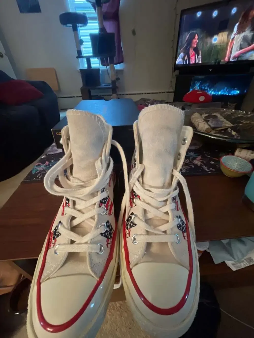 Suede Converse Chuck Taylor All Star 70 'Election Day' High Top Sneakers - Picture 9 of 9